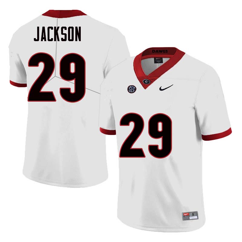 Men Georgia Bulldogs #29 Darius Jackson College Football Jerseys Sale-White - Click Image to Close